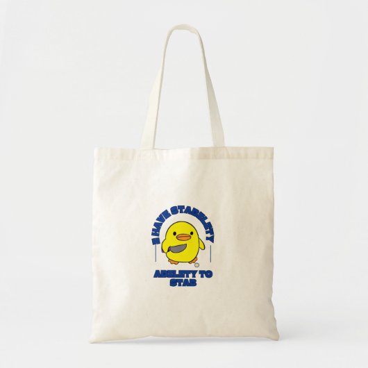 Grappig dat ik stabiliteit heb om een eend te stek tote bag (Voorkant)