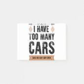 Grappig dat ik te veel auto's heb. post-it® notes (Voorkant)
