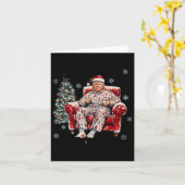 Grappig dat ik thuis zal zijn voor kerst humoristi kaart (Gele Bloem)