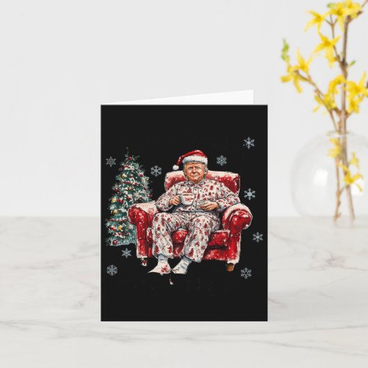 Grappig dat ik thuis zal zijn voor kerst humoristi kaart (Gele Bloem)