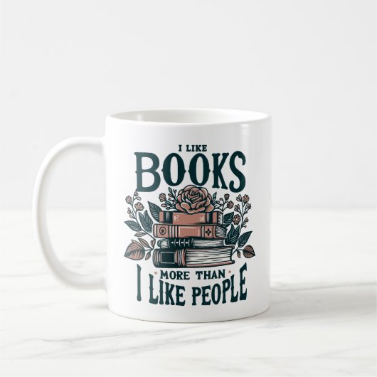 Grappig dat ik van boeken hou koffiemok (Links)