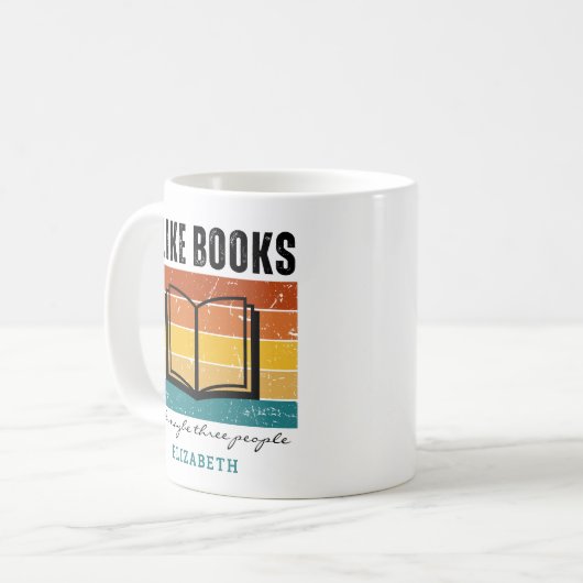 Grappig dat ik van boeken houd en misschien wel va koffiemok (Voorkant links)