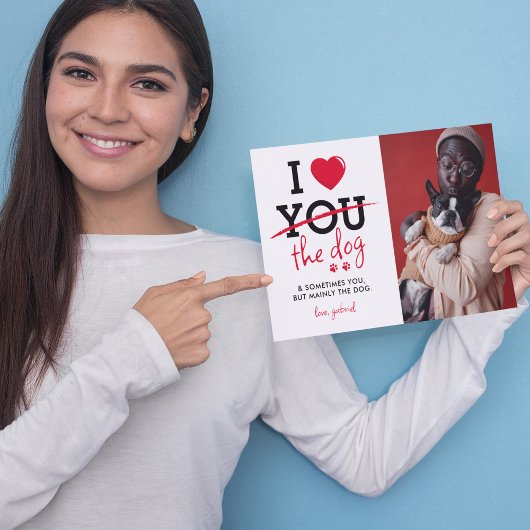 Grappig dat ik van de Valentijnsdag hou Feestdagenkaart