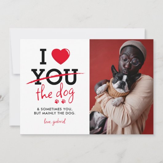 Grappig dat ik van de Valentijnsdag hou Feestdagenkaart (Voorkant)