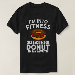 Grappig dat ik van fitness donut in mijn mond houd t-shirt