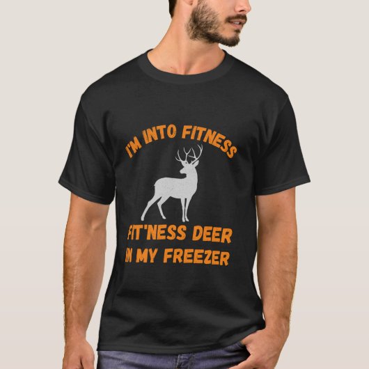 Grappig dat ik van fitness fit hert in mijn vrieze t-shirt (Voorkant)