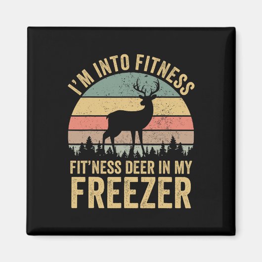 Grappig dat ik van fitness herten in mijn vriezer magneet (Voorkant)