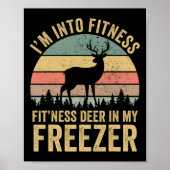 Grappig dat ik van fitness herten in mijn vriezer poster (Voorkant)