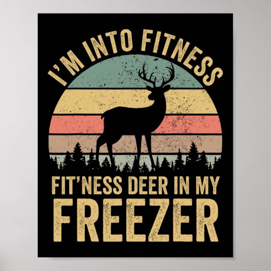 Grappig dat ik van fitness herten in mijn vriezer poster (Voorkant)