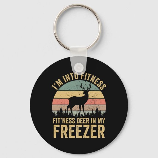 Grappig dat ik van fitness herten in mijn vriezer sleutelhanger (Voorkant)