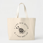 Grappig dat ik van grote ballen hou grote tote bag (Voorkant)