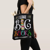 Grappig dat ik van grote boeken hou en ik kan niet tote bag (Dichtbij)