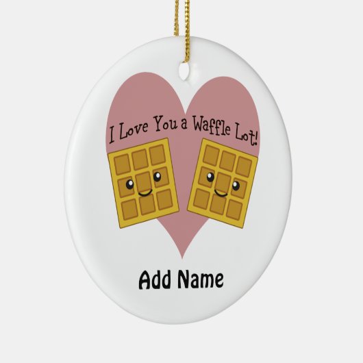 Grappig dat ik van je hou... keramisch ornament (Rechts)