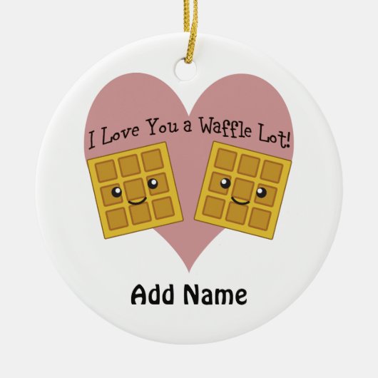 Grappig dat ik van je hou... keramisch ornament (Voorkant)