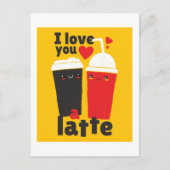 Grappig dat ik van je hou, LATTE Koffie Valentijns Briefkaart (Voorkant)