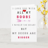 Grappig dat ik van je hou, voor hem. kaart (Gele Bloem)