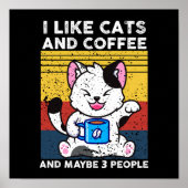 Grappig dat ik van katten en koffie hou en misschi poster (Voorkant)