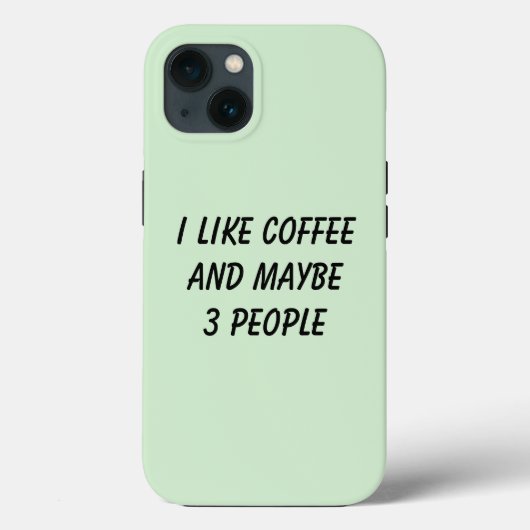 Grappig dat ik van koffie hou en misschien 3 mense Case-Mate iPhone case (Achterkant)