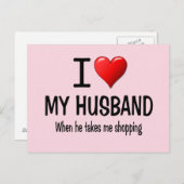 Grappig dat ik van mijn man hou briefkaart (Voorkant / Achterkant)