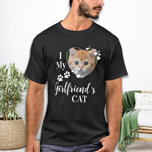 Grappig dat ik van mijn Vriendin hou, kat Kitten P T-shirt