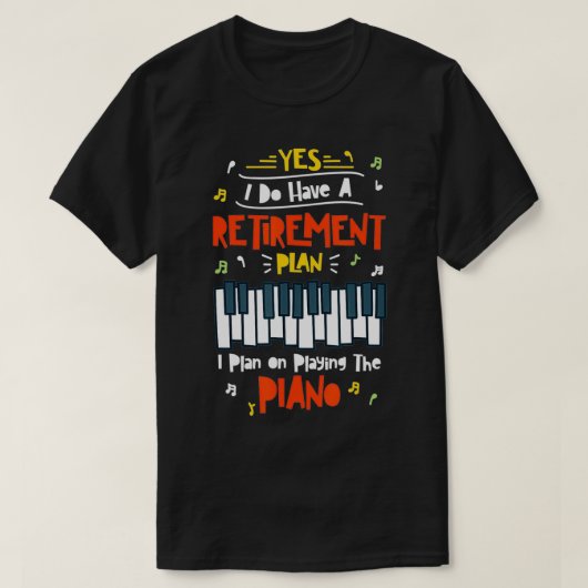 Grappig dat ik van plan ben om het pianodesign te  t-shirt (Design voorkant)