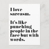 Grappig dat ik van sarcasme hou briefkaart (Voorkant)