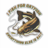 Grappig dat ik vis voor meerval Al het andere is a Sticker (Voorkant)