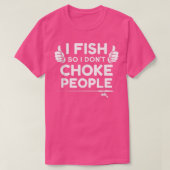 Grappig dat ik vis zodat ik geen mensen kan koken t-shirt (Design voorkant)