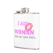 Grappig dat ik vrouw ben heupfles (Links)