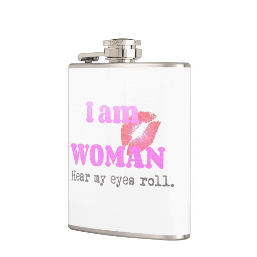 Grappig dat ik vrouw ben heupfles (Links)