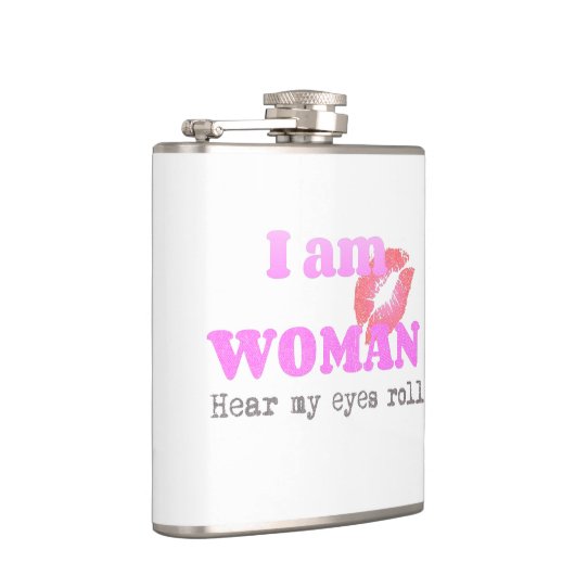 Grappig dat ik vrouw ben heupfles (Rechts)