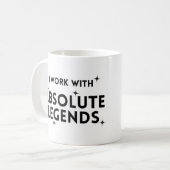 Grappig dat ik werk met Absolute Legends Koffiemok (Voorkant links)