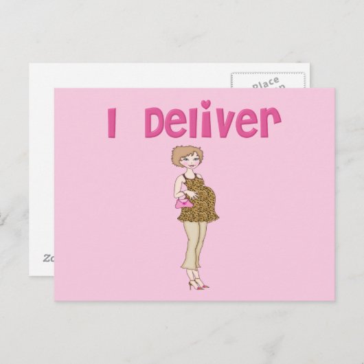 Grappig dat ik zwangerschap lever aankondigingskaart (Voorkant / Achterkant)