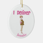 Grappig dat ik zwangerschap lever keramisch ornament (Rechts)