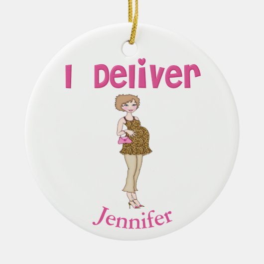 Grappig dat ik zwangerschap lever keramisch ornament (Voorkant)
