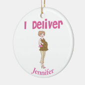 Grappig dat ik zwangerschap lever keramisch ornament (Links)