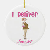 Grappig dat ik zwangerschap lever keramisch ornament (Achterkant)