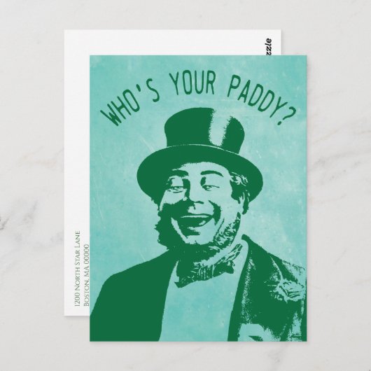 Grappig, dat is je Paddy Saint Patricks Dag Briefkaart (Voorkant / Achterkant)