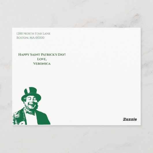 Grappig, dat is je Paddy Saint Patricks Dag Briefkaart (Achterkant)