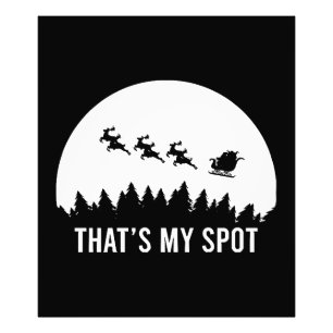 Grappig dat is mijn plek Kerstmis Sessie Santa op Foto Afdruk
