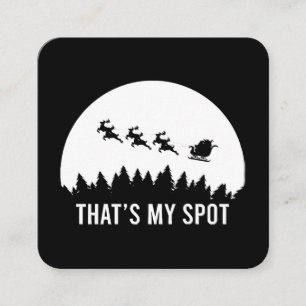 Grappig dat is mijn plek Kerstmis Sessie Santa op Vierkante Visitekaartje