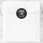 Grappig Dat Is Wat Ik Doe Ik Rijd Wee Woo Auto Lui Ronde Sticker (Tas)