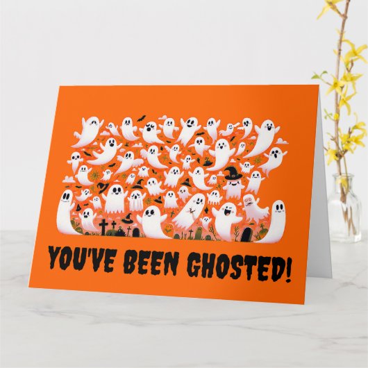 Grappig dat je bent verpest! Geesten op het kerkho Kaart (Gele Bloem)