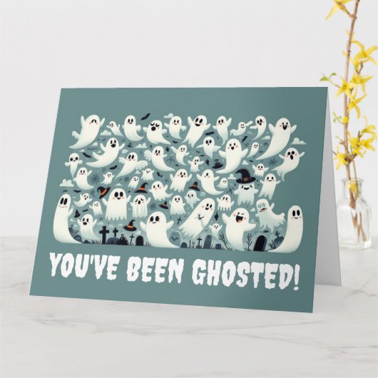 Grappig dat je bent verpest! Geesten op het kerkho Kaart (Gele Bloem)