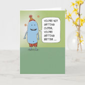 Grappig dat je beter wordt op de verjaardag kaart (Gele Bloem)