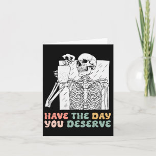 Grappig dat je de dag hebt dat je Halloween-skelet Kaart
