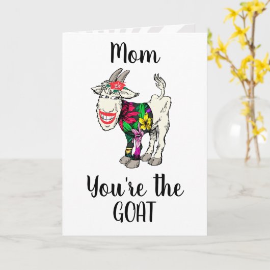 Grappig dat je de GOAT-Personaliseerbare bent Kaart (Gele Bloem)