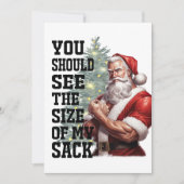 Grappig dat je de grootte van mijn zak ziet feestdagenkaart (Voorkant)