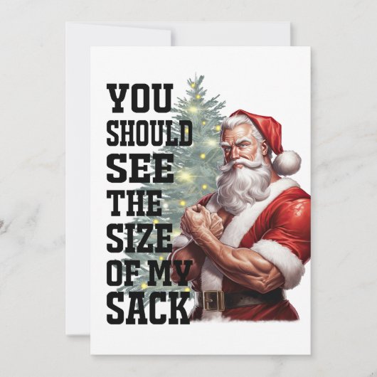 Grappig dat je de grootte van mijn zak ziet feestdagenkaart (Voorkant)