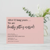 Grappig dat je eindelijk de datum verdeelt save the date (Staand voorkant)